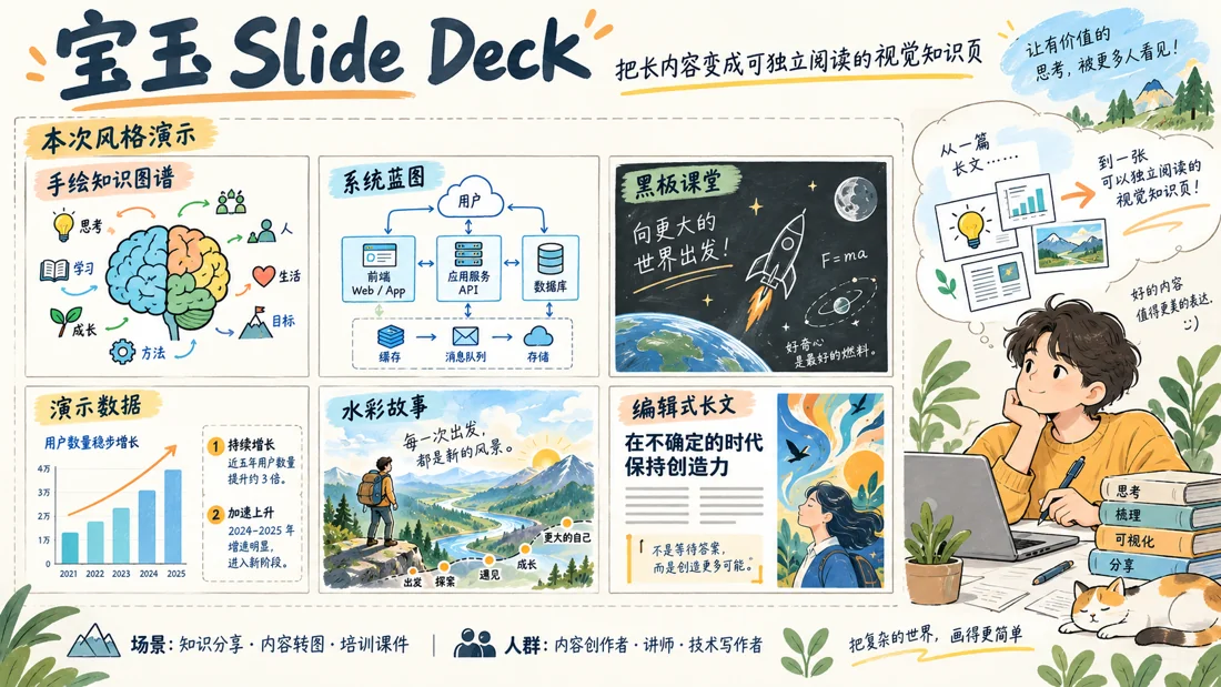 宝玉 Slide Deck · 作品 · 场景 · 人群